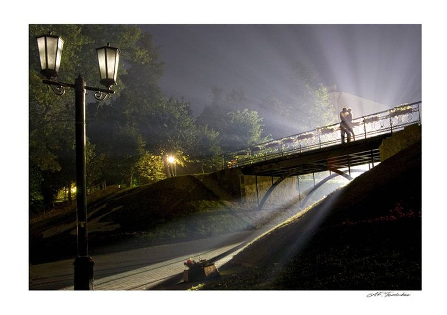 ночь, мост, улица, фонарь.... Автор: Фомичев Александр , Фомичев Александр