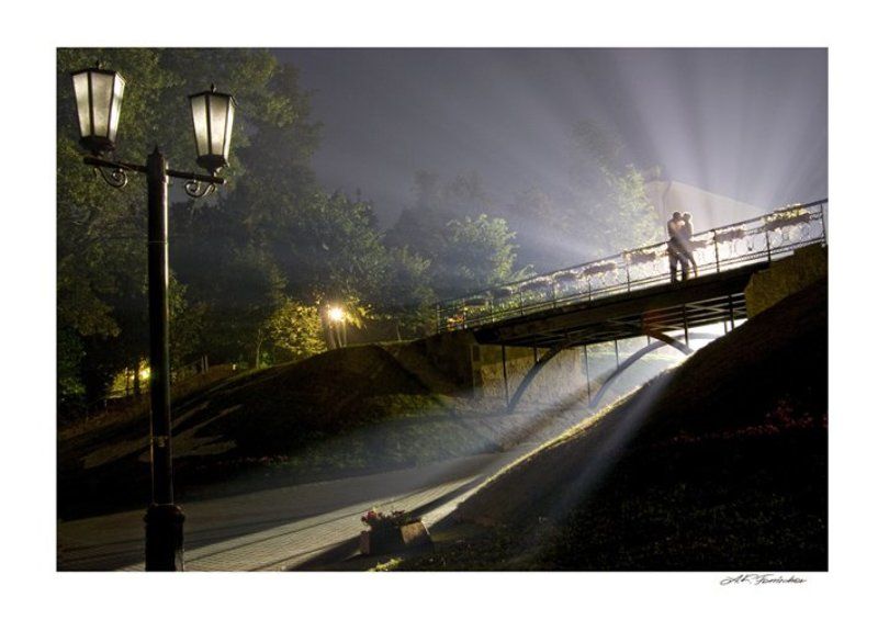 ночь, мост, улица, фонарь...photo preview