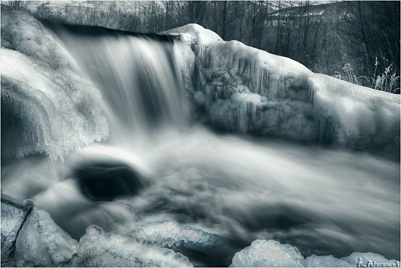 магадан,река,зима,лед,пейзаж,черно,белое зимние зарисовкиphoto preview