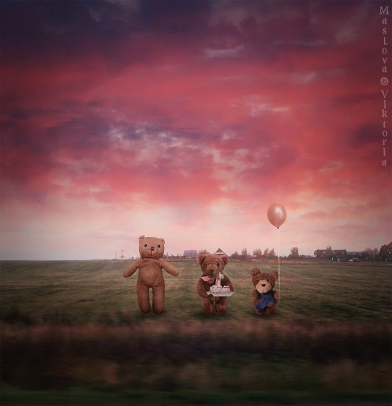 мишка, праздник, торт Праздникphoto preview