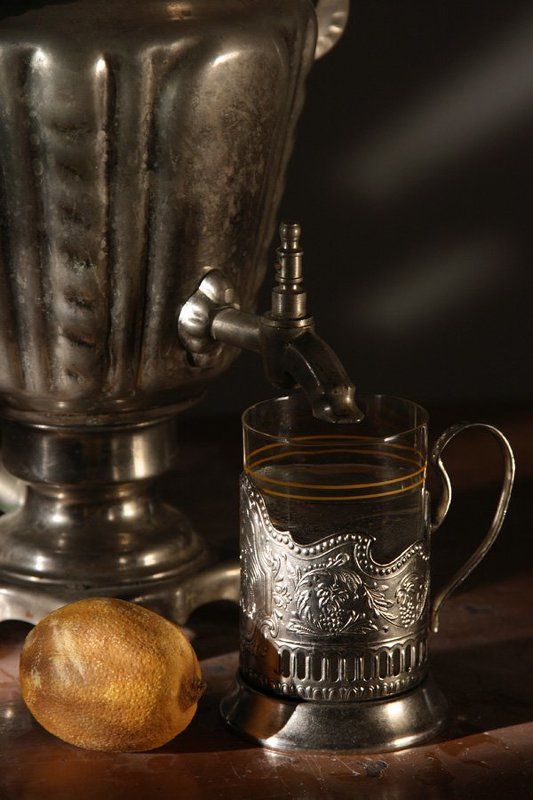 самовар, лимон Чай с лимономphoto preview