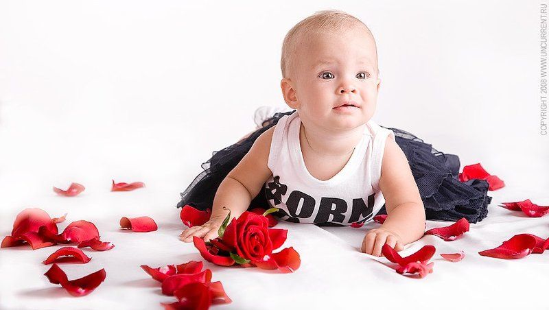 child, roses, flowers Улькаphoto preview