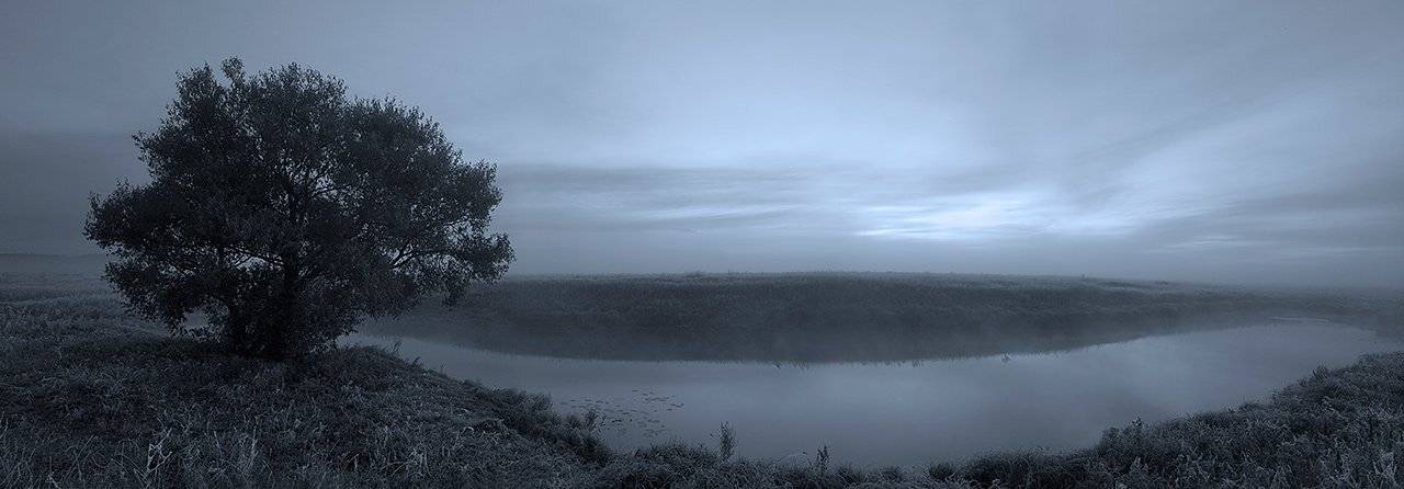 Морозный рассвет. Автор: Partner (Андрей Алексеев) осень, озеро, туман, мороз, дерево, иней, рассвет, Partner (Андрей Алексеев)