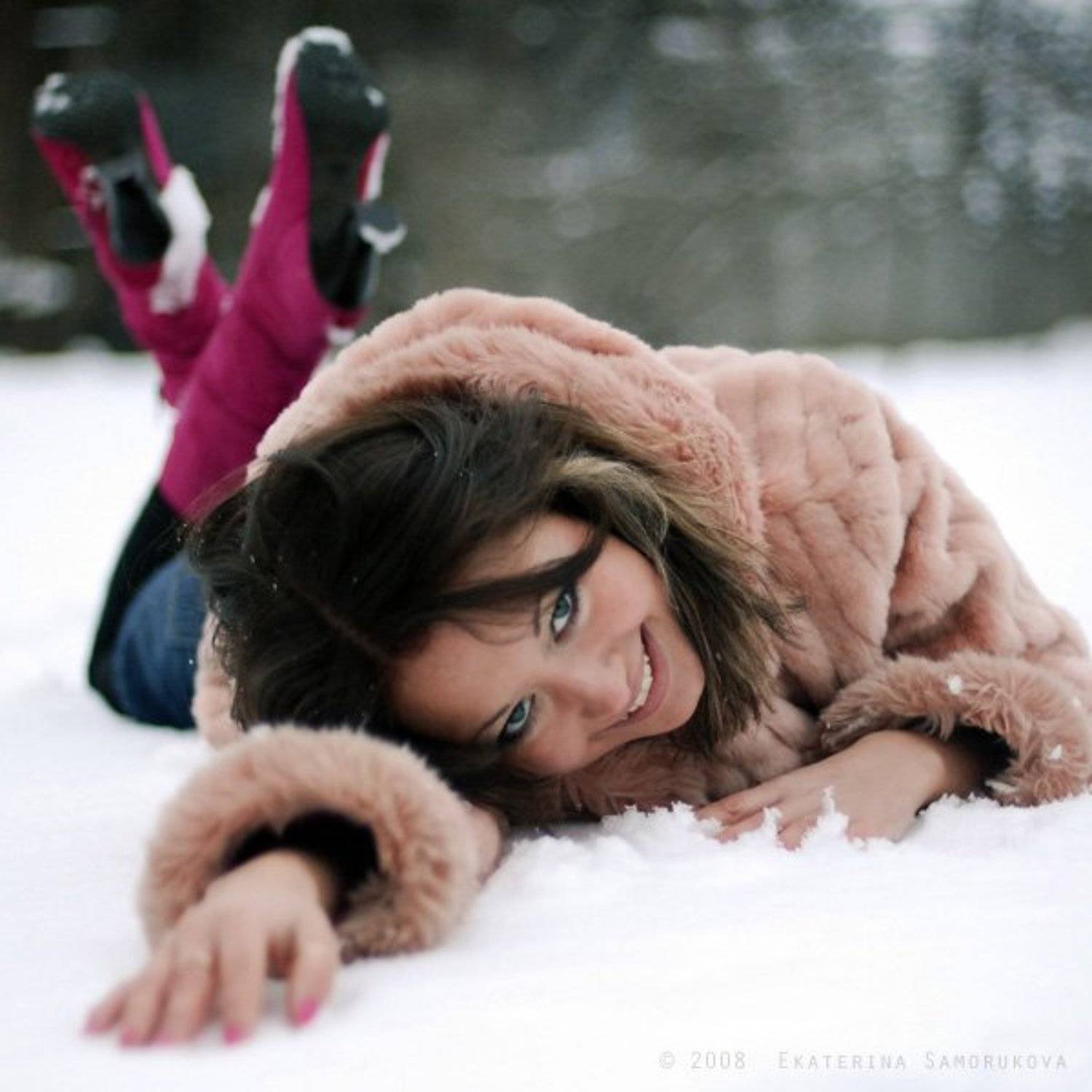 на снегу. Автор: Екатерина Саморукова девушка, снег,зима, Екатерина Саморукова