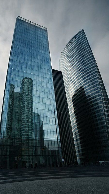 франция, париж, дефанс, башни, отражения, зеркала, башни Les reflexionsphoto preview