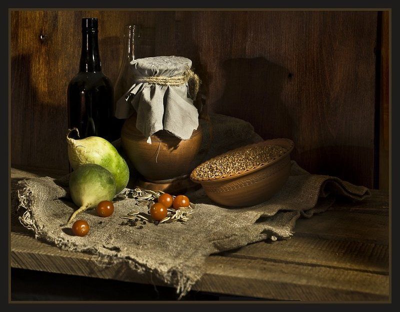 гречиха, редька, глина, абаджян, натюрморт Глинянно-овощной натюрмортphoto preview