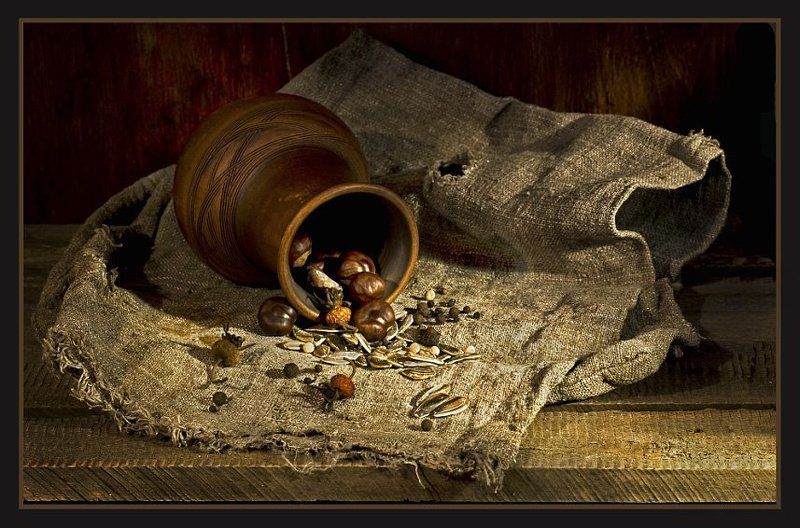 натюрморт, каштан, шиповник, абаджян, Сушняк.photo preview