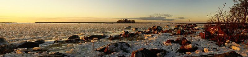 высоцк, закат, зима В стороне от закатаphoto preview