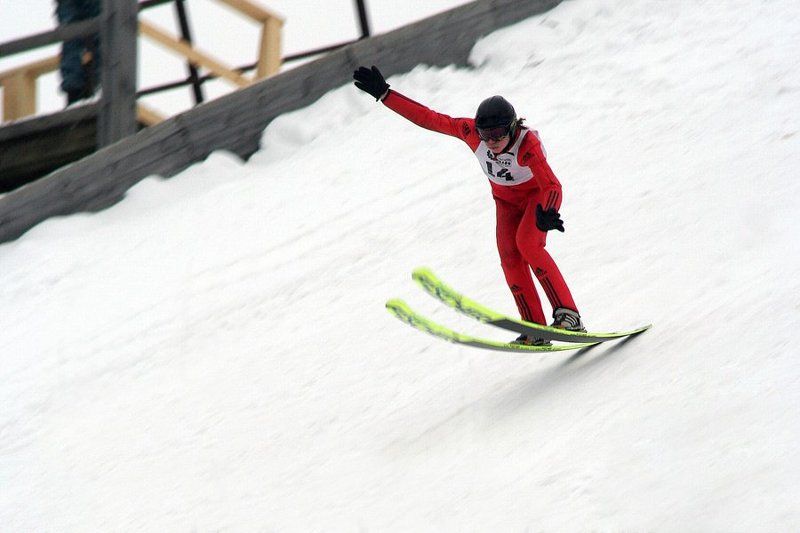 спорт, зима, трамплин Точка соприкосновенияphoto preview