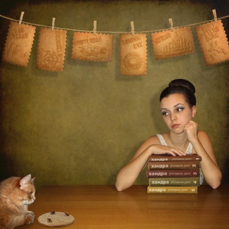 Блохи, Девушка, Кошка, Мечты, Хандра, Юмор Про зимнюю хандру... фото превью