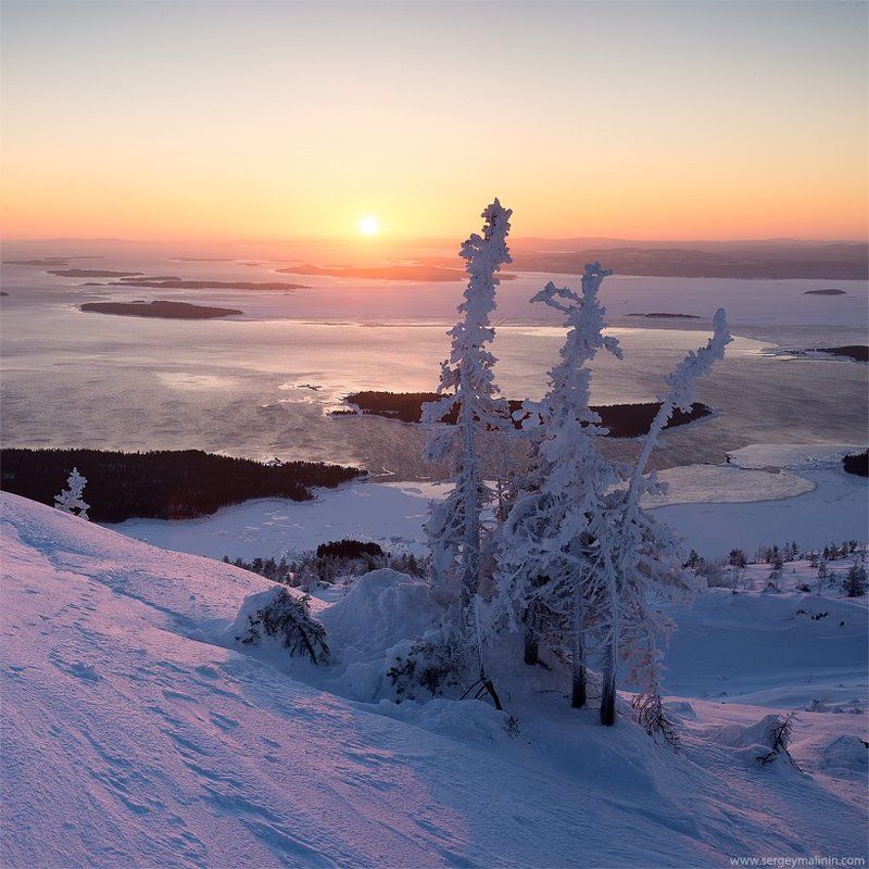 kandalaksha, kola peninsula, sunrise, white sea, белое море, заполярье, зима, кандалакшский залив, кольский, рассвет Розовый мир холодного солнцаphoto preview