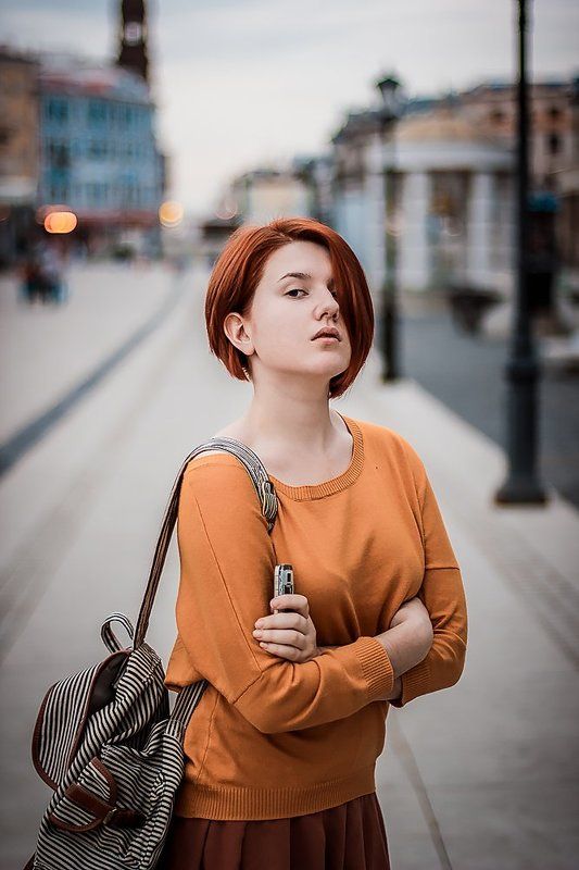 Девушка, Лес, Чб photo preview