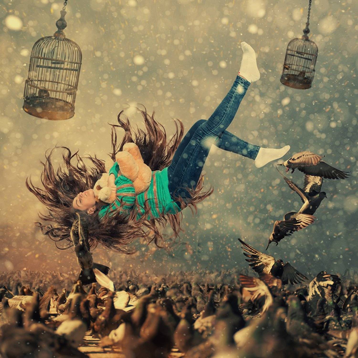 Freefall dreamer. Автор: Caras Ionut above, beautiful, birds, building, children, city, cliff, clouds, diana, dove, flu, fly, hill, ioana, land, landscape, letter, light, manipulation, mounting, observer, paper, poem, psd, rock, roof, sun, top, tutorials, wing, writing, Caras Ionut