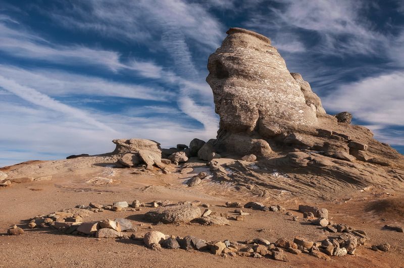 blue, landscape, mountain, rock formation, sky, stone The Sfinxphoto preview
