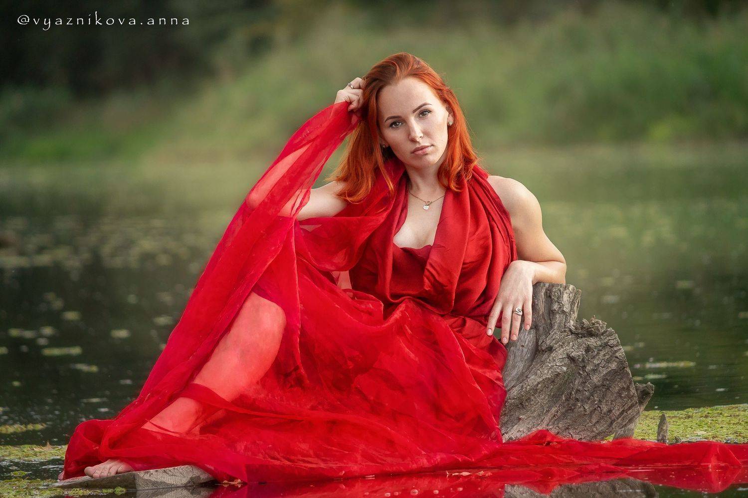 Марина. Автор: Анна Вязникова фотограф Лисичанск, Лисичанск, фотосессия у воды, фотосессия на природе, летняя фотосессия, индивидуальная фотосессия, девушка в красном, фотограф Северодонецк, Анна Вязникова,, Анна Вязникова