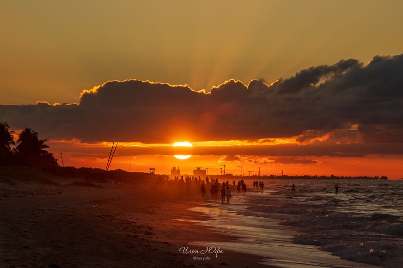 путешествия, закат, куба, варадеро, пляж, море Кубинские закатыphoto preview