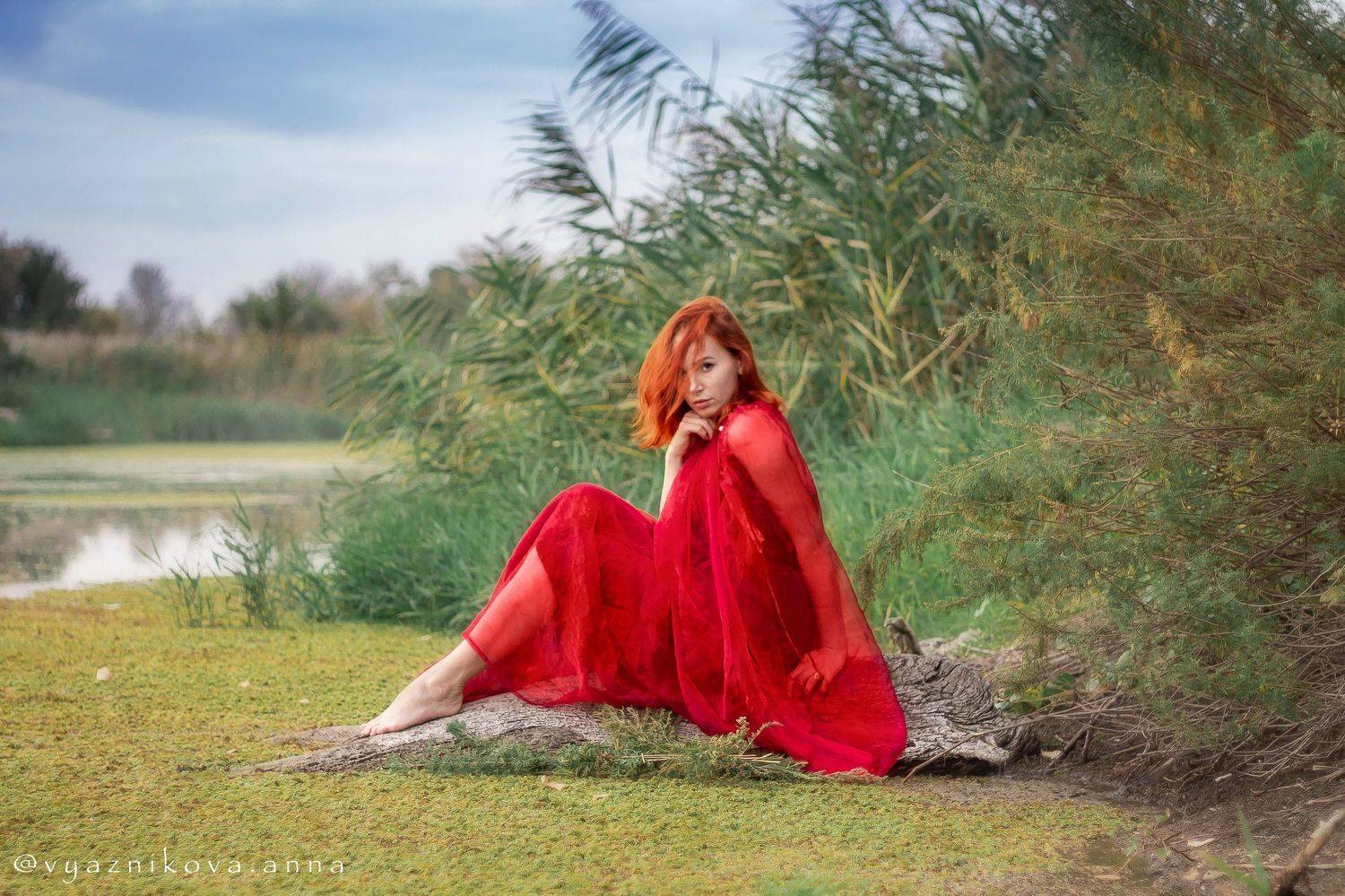 Марина. Автор: Анна Вязникова фотограф Лисичанск, Лисичанск, фотосессия у воды, фотосессия на природе, летняя фотосессия, индивидуальная фотосессия, девушка в красном, фотограф Северодонецк, Анна Вязникова,, Анна Вязникова