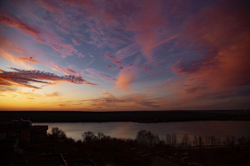 закат, солнце, вечер, калуга На закатеphoto preview