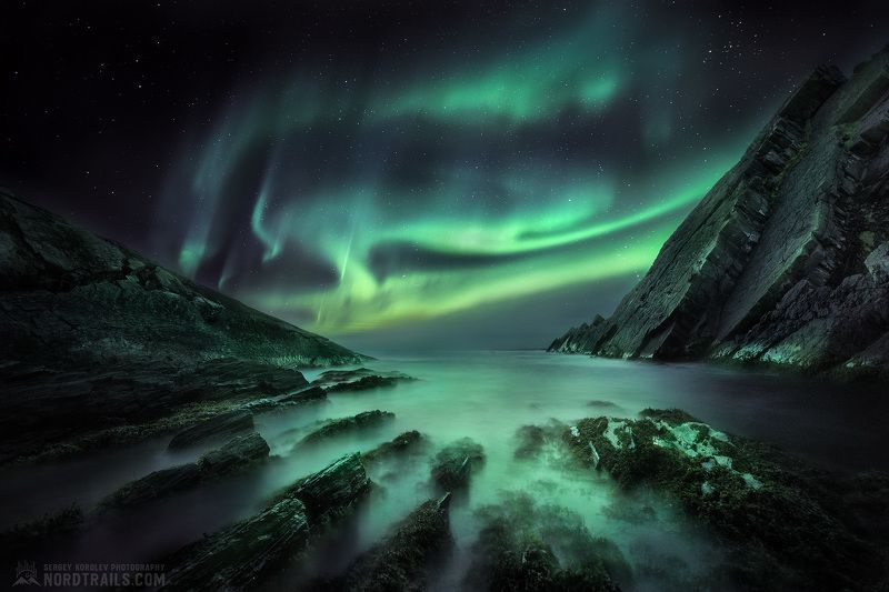 кольский, кольский полуостров, северное сияние, полярное сияние, север, рыбачий, полуостров рыбачий, аврора, aurora, auroraborealis Царство угловphoto preview