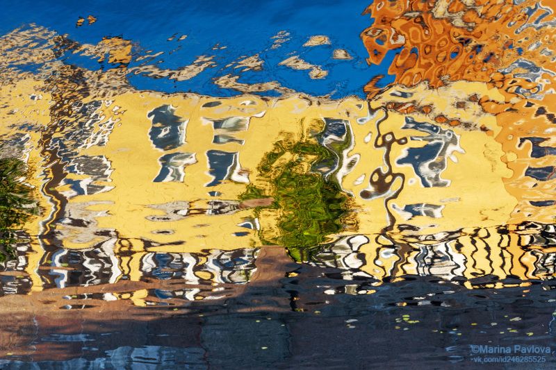 город, петербург, абстракция, акваабстракция, акваграфика, отражение на воде, парейдолия, петербургские акварели, nikon Осеннее сновидениеphoto preview