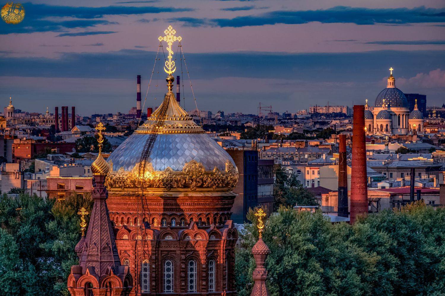 Над городом. Купол церкви на Гутуевском острове. Санкт-Петербург. Автор: Николай Беликов , Николай Беликов