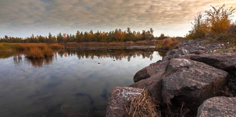 пейзаж, природа, утро, берег, небо, осень Прогулки по осени фото превью