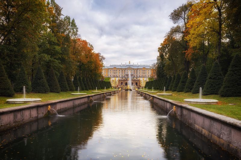 осень, санкт-петербург,петергоф, архитектура, пейзаж Осень в Петергофеphoto preview