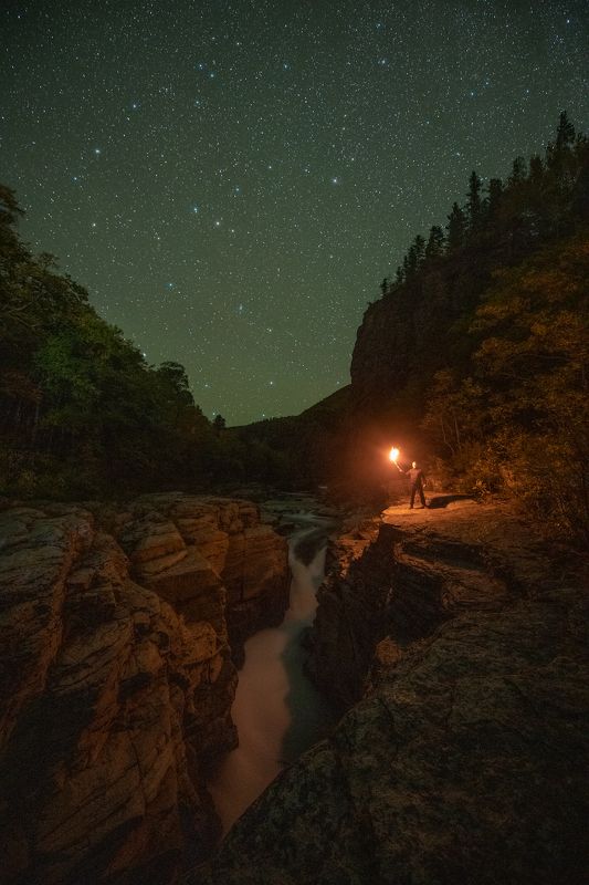приморский край, водопад, ночь, звёзды, милоградовка Водопад Дивныйphoto preview