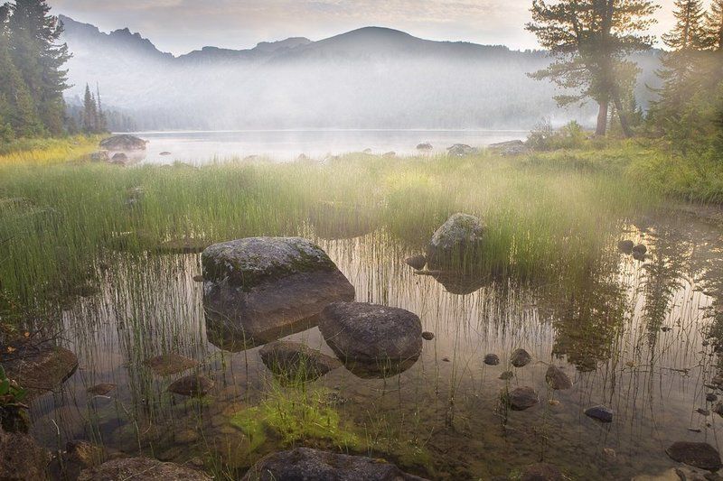 Горы, Ергаки, Поход семьёй Утро туманноеphoto preview