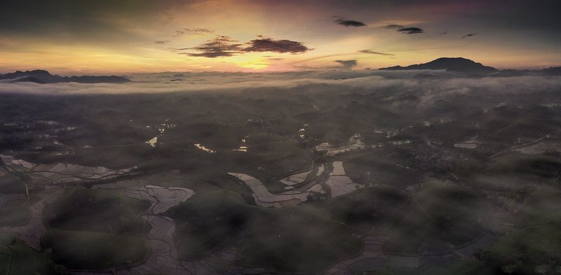 #mavicair #landscape Morning at Long coc tea hillphoto preview