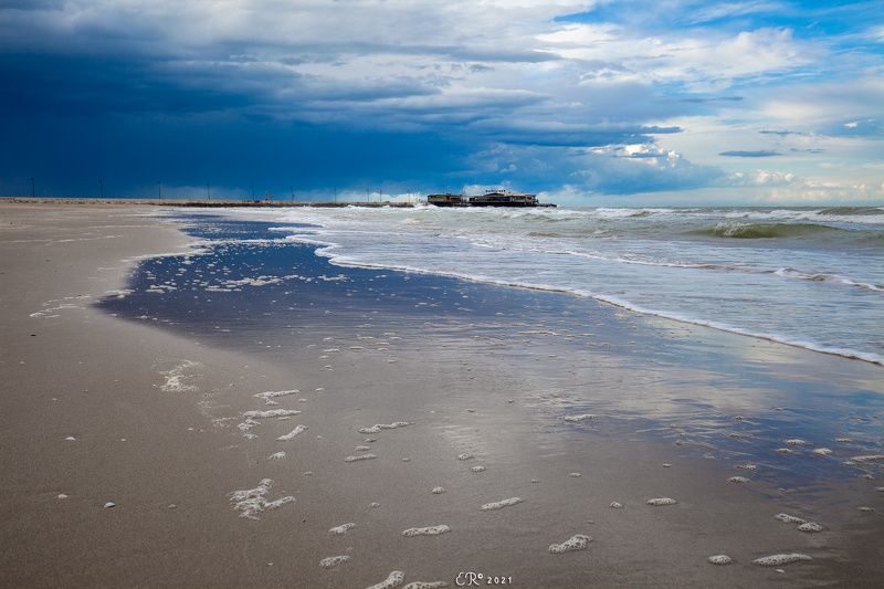 sea, seascape, sky, clouds, storm, waves, blue A stormy dayphoto preview