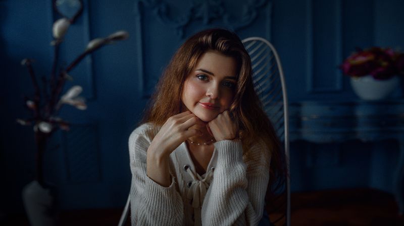 Портрет, студия, натуральный свет, portrait, indoor, natural light, art Викаphoto preview