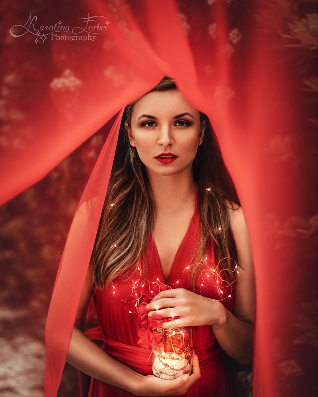 red, light, dress, makeup, magic, fine art, художественная фотография, красный Follow your lightphoto preview