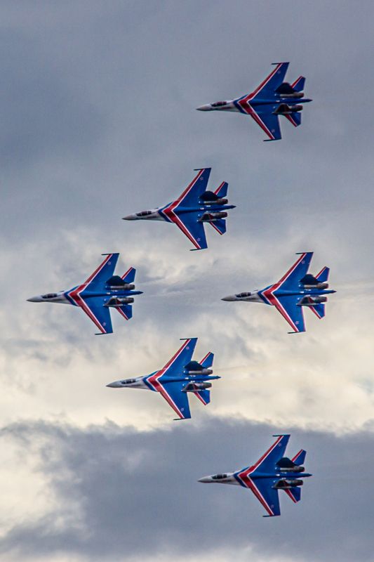 самолет, облака, истребитель, СУ, МИГ, скорость, истребители, вооружение, россия, ВВС, самолеты, гром photo preview