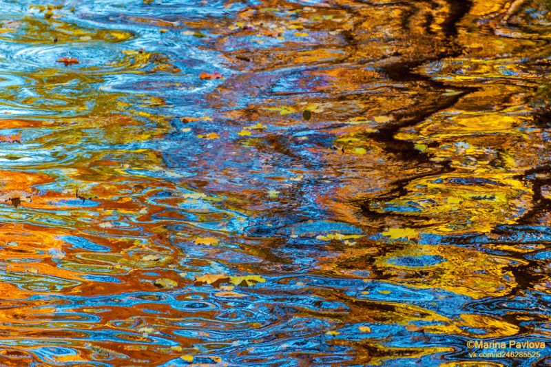 петербургские отражения, акваграфика, акваабстракция, абстракция, отражения на воде, петербургские акварели, nikon Радужный калейдоскоп петербургской осени...photo preview