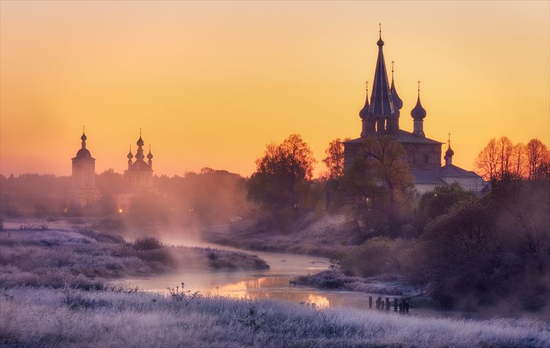 дунилово, река, осень, храм Зима близко...photo preview