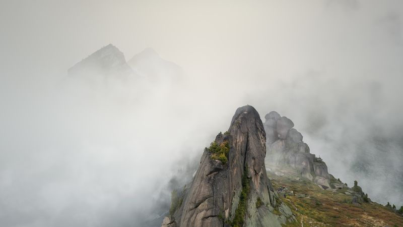 природа, пейзаж, горы, саян, слоники, звездный, сибирь, красноярский край, скалы Скальный массив «Слоники»photo preview