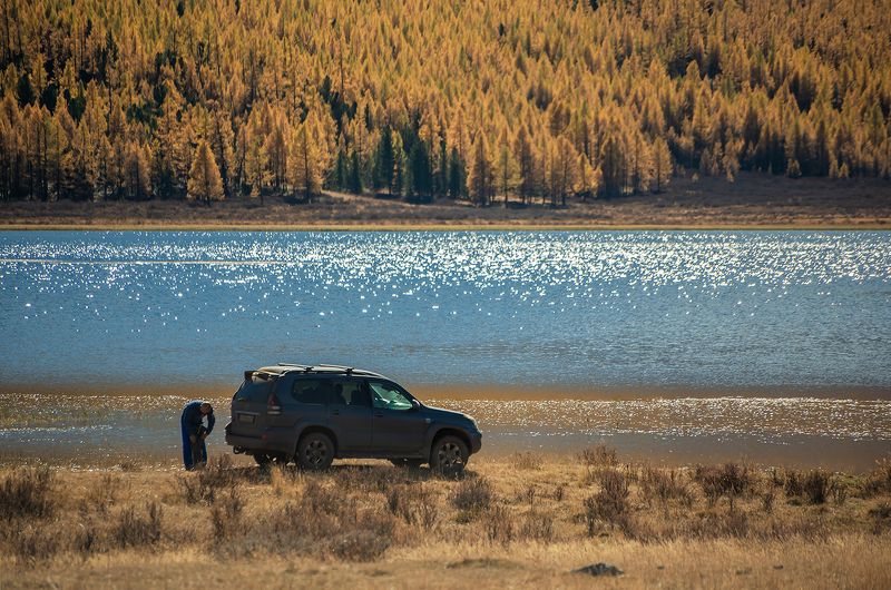 алтай, горный алтай, озеро, блики, осень, лиственницы Улыбка природы…photo preview