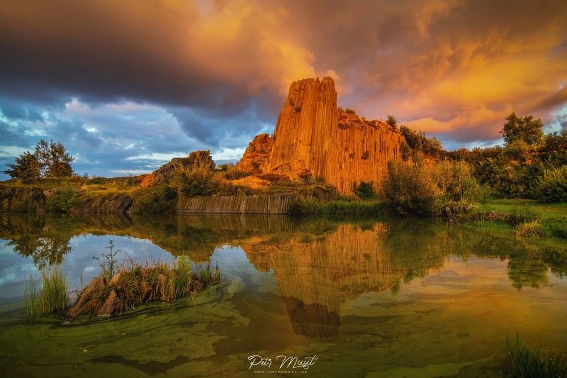 Sunset, volcanic, rock, water, cloud,  *****photo preview