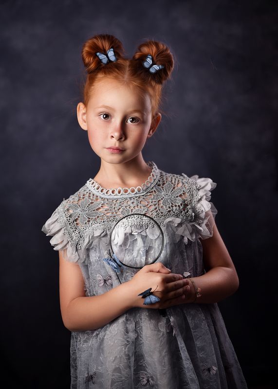 портрет, девочка, рыжая, рыжий, лето, бабочка, следопыт photo preview