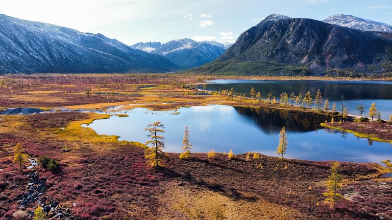 Колыма, озеро Джека Лондона, Магадан, осень, горы, пейзаж Долина ручья Студёныйphoto preview