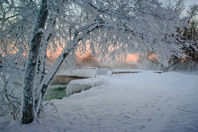 Мороз зима Морозный ВОСХОД...photo preview