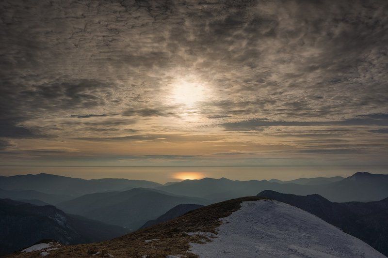 горы, закат, черное море Про море, которое можно увидеть в горах...photo preview