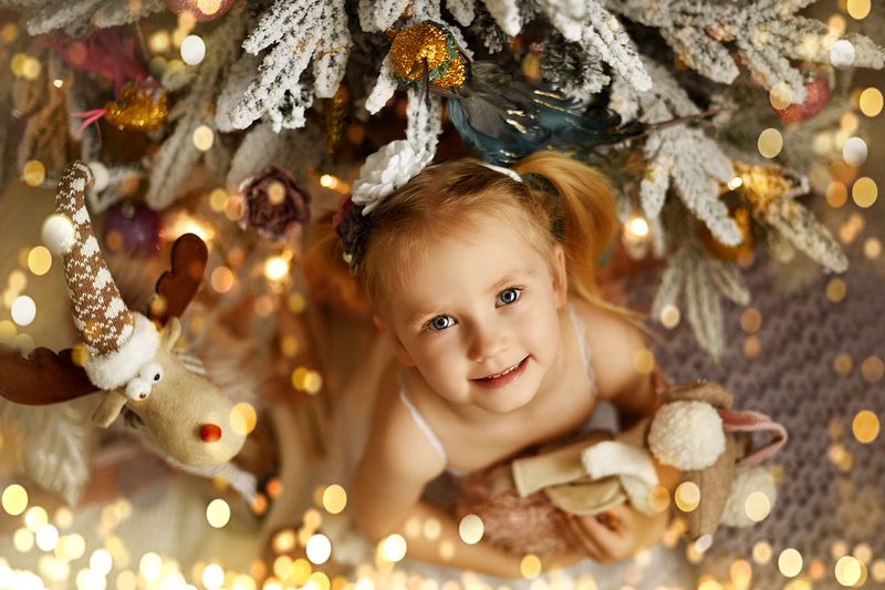 девочка сон новогодний портрет детская сказка Новогодний портретphoto preview