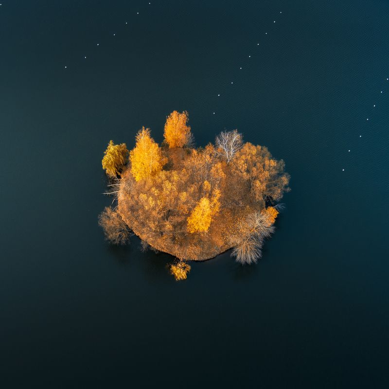 осень,остров,природа,вода,пейзаж,дрон Кляксаphoto preview