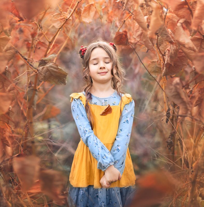 елена мамрукова, детский фотограф москва, осенняя фотосессия, девочка, осень Принцесса осеньphoto preview