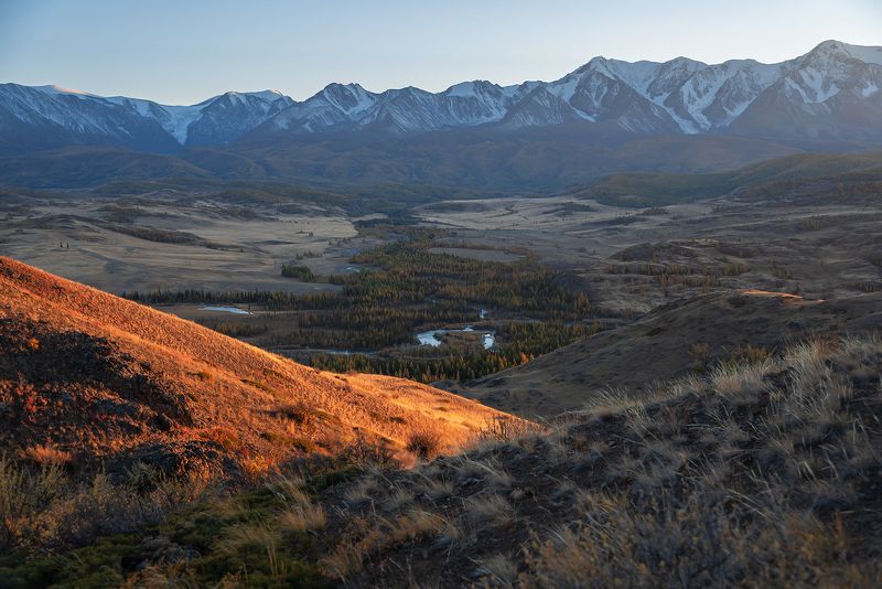 курай, алтай, горный алтай, вечер, закат, чуйский тракт Курайский вечерphoto preview