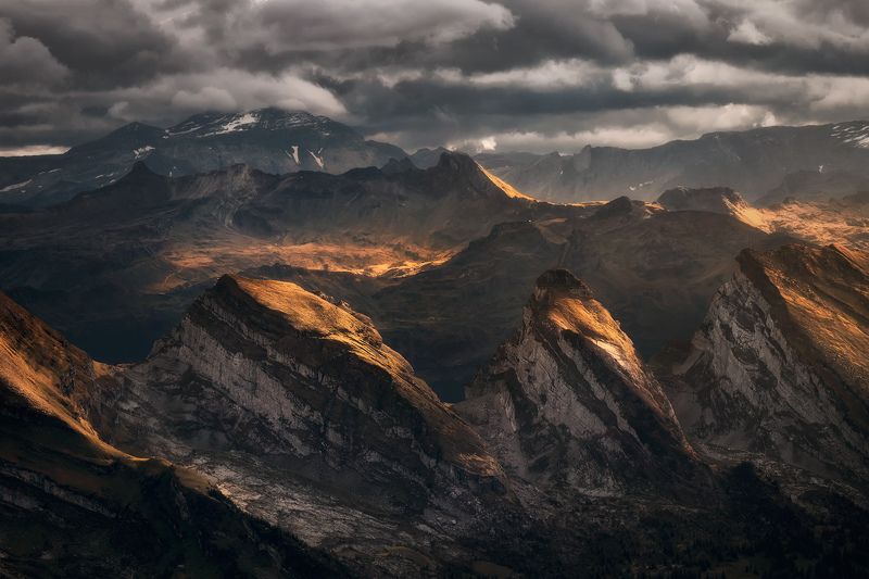 swiss, switzerland, alps, mountains, europe, clouds, sunset, amazing, landscape, mountain, colours, contrast, glow, alps, swiss alps, Sunset in Swiss Alps IIphoto preview