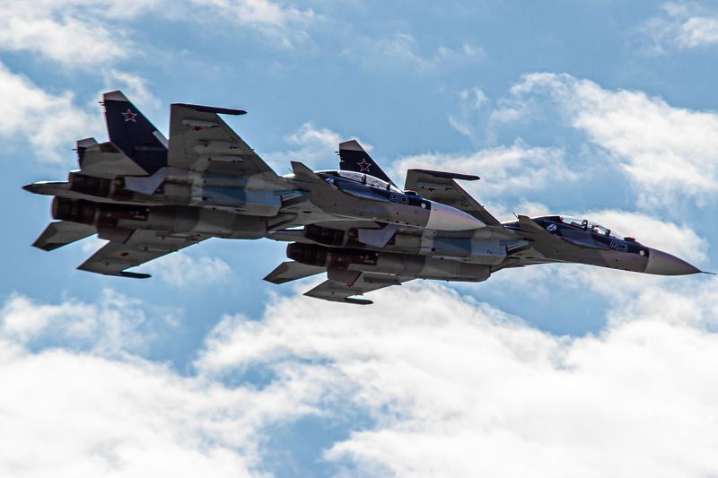 самолет, облака, истребитель, СУ, МИГ, скорость, истребители, вооружение, россия, ВВС, самолеты, гром photo preview