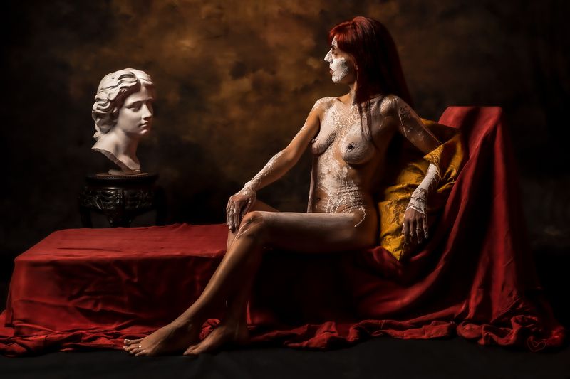 portrait, nude, fineart, female, body, painting sguardiphoto preview